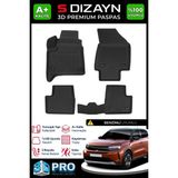 S-Dizayn Opel Frontera Benzinli 3D Pro Havuzlu Paspas 2025 Üzeri A+ Kalite - Renk - Siyah