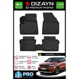 S-Dizayn Opel Frontera Elektrikli 3D Pro Havuzlu Paspas 2024 Üzeri A+ Kalite - Siyah