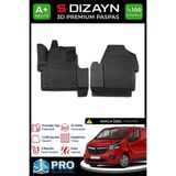 S-Dizayn Opel Vivaro Panelvan 3D Pro Havuzlu Paspas Ön 2'li 2019 Üzeri A+ Kalite 3DS-SDZ043 - Siyah
