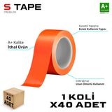 S-dizayn Oto Cam - Montaj Bandı İthal Turuncu 45mm X 33 Yd 72 Li Koli A+kalite