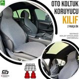 S-Dizayn Oto Koltuk Koruyucu Kılıf Füme Universal 2 Parça Ön A+ Kalite - Renkli - Standart