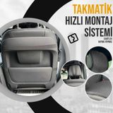 S-dizayn Oto Koltuk Koruyucu Kılıf Füme Universal 2 Parça Ön A+ Kalite