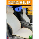 S-Dizayn Oto Koltuk Koruyucu Kılıf Krem Universal 2+1 Parça Ön Arka A+ Kalite - Krem Rengi - Bej