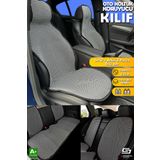 S-Dizayn Oto Koltuk Koruyucu Kılıf Set Çizgili Füme Beyaz Universal 2+3 Parça Ön Arka