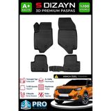 S-Dizayn Peugeot 2008 3D Pro Havuzlu Paspas 2019-2023 A+ Kalite 3DS-SDZ027 - Siyah