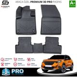 S-Dizayn Peugeot 2008 3D Pro Havuzlu Paspas 2020-2023 A+ Kalite - Siyah