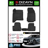 S-Dizayn Peugeot 2008 Hybrid 1.2 3D Pro Havuzlu Paspas 2025 Üzeri A+ Kalite 3DS-SDZ373 - Siyah