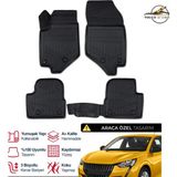 S-Dizayn Peugeot 208 3D Plus Havuzlu Paspas 2019+ - Siyah