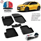 S-Dizayn Peugeot 208 4D Havuzlu Paspas 2019 Üzeri A+ Kalite - Siyah