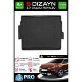 S-Dizayn Peugeot 3008 3D Pro Bagaj Havuzu Üst Bagaj 2016-2023 A+ Kalite - Siyah