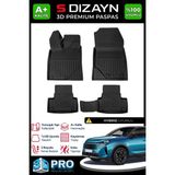 S-Dizayn Peugeot 3008 Hybrid 3D Pro Havuzlu Paspas 2024 Üzeri A+ Kalite - Siyah