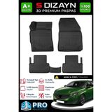 S-Dizayn Peugeot 308 3D Pro Havuzlu Paspas 2021 Üzeri A+ Kalite 3DS-SDZ020 - Siyah