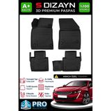 S-Dizayn Peugeot 508 3D Pro Havuzlu Paspas 2018 Üzeri A+ Kalite 3DS-SDZ104 - Siyah