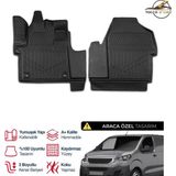 S-Dizayn Peugeot Expert Traveller 3D Plus Havuzlu Paspas Ön 2'li 2016+ - Siyah