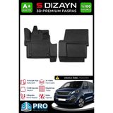 S-Dizayn Peugeot Expert Traveller 3D Pro Havuzlu Paspas 2016 Üzeri A+ Kalite 3DS-SDZ034 - Siyah