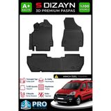S-Dizayn Peugeot Partner Tepee 3D Pro Havuzlu Paspas 2008-2018 Üzeri A+ Kalite - Siyah