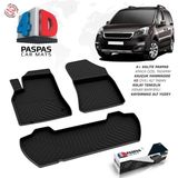 S-Dizayn Peugeot Partner Tepee 4D Havuzlu Paspas 2008-2018 90 HP A+ Kalite - Siyah