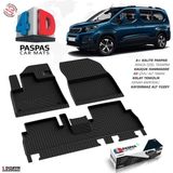 S-Dizayn Peugeot Rifter 4D Havuzlu Paspas 2019-2023 A+Kalite - Siyah