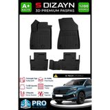 S-Dizayn Renault Austral E-Tech 3D Pro Havuzlu Paspas 2023 Üzeri A+ Kalite 3DS-SDZ126 - Siyah
