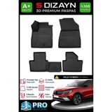S-Dizayn Renault Austral Mild Hybrid 3D Pro Havuzlu Paspas 2023 Üzeri A+ Kalite 3DS-SDZ051 - Siyah