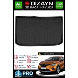 S-Dizayn Renault Captur 3D Pro Bagaj Havuzu 2019 Üzeri A+ Kalite - Siyah