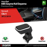 S-Dizayn Renault Clio 4 Kol Dayama Geçmeli ABS Gri A+ Kalite 2012-2019 Araca Özel Kolçak