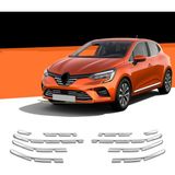 S-Dizayn Renault Clio 5 Krom Ön Tampon Çıtası 10 Prç. 2019 Üzeri