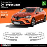 S-Dizayn Renault Clio 5 Krom Ön Tampon Çıtası 10 Prç. 2019 ve Üze