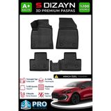 S-Dizayn Renault Clio 6 3D Pro Havuzlu Paspas 2025 Üzeri A+ Kalite - Siyah