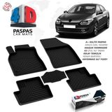 S-Dizayn Renault Fluence 4D Havuzlu Paspas 2010-2016 A+Kalite - Siyah
