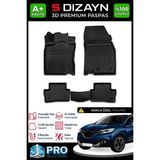 S-Dizayn Renault Kadjar 3D Pro Havuzlu Paspas 2015 Üzeri A+ Kalite - Siyah