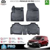 S-Dizayn Renault Kangoo 3D Pro Havuzlu Paspas 2024 Üzeri A+ Kalite - Siyah