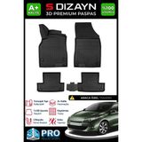S-Dizayn Renault Megane 3 Sw 3D Pro Havuzlu Paspas 2010-2015 A+ Kalite - Siyah