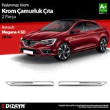 S-Dizayn Renault Megane 4 Krom Çamurluk Sinyal Çıtası 2 Prç. 2016