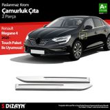 S-Dizayn Renault Megane 4 Krom Çamurluk Sinyal Çıtası 2 Prç. 2020