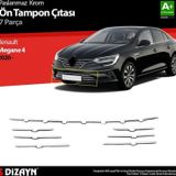 S-Dizayn Renault Megane 4 Krom Ön Tampon Çıtası 8 Prç. 2020 Üzeri