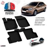 S-Dizayn Renault Symbol 3 4D Havuzlu Paspas A+Kalite 2013-2017 - Siyah
