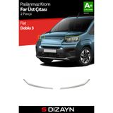 S Dizayn S-Dizayn Fiat Doblo 3 Krom Far Üst Çıtası 2 Prç. 2023 Üzeri A+ Kalite 5808110