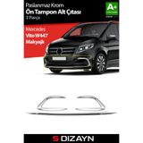 S Dizayn S-Dizayn Mercedes Vito W447 Makyajlı Krom Ön Tampon Alt Çıtası 3 Prç. 2024 Üzeri A+ Kalite 6532190