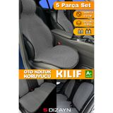S Dizayn S-Dizayn Oto Koltuk Koruyucu Kılıf Set Füme Universal 2+3 Parça Ön Arka TOK-FM-5