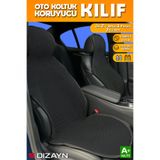 S Dizayn S-Dizayn Oto Koltuk Koruyucu Kılıf Siyah Universal 2+1 Parça Ön Arka A+ Kalite TOK-SY-3