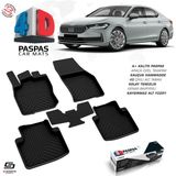 S Dizayn S-Dizayn Skoda SuperB 4D Havuzlu Paspas 2024 Üzeri A+ Kalite - Siyah