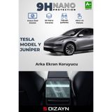 S Dizayn S-Dizayn Tesla Model Y Jüniper 8 İnç 9H Nano Arka Yolcu Tablet Ekran Koruyucu (PARLAK) 2025 Üzeri A+