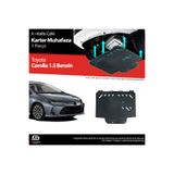 S Dizayn S-Dizayn Toyota Corolla 1.5 Benzinli Çelik Karter Muhafaza Koruma 2019 Üzeri A+ Kalite TO-CRL15-BNZ-