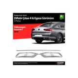 S Dizayn S-Dizayn VW Passat B8.5 Krom Egzoz Görünümü Difüzör 4'lü R Line 3 Parça 2019-2023 7619911