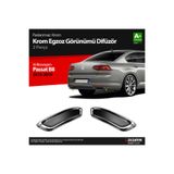 S Dizayn S-dizayn Vw Passat B8 Krom Egzoz Görünümü Difüzör R Line Still 2 Parça 2015-2019 7617910