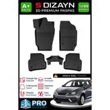 S-Dizayn Seat Ibiza 3D Pro Havuzlu Paspas 2002-2008 A+ Kalite - Siyah