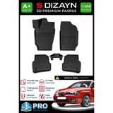 S-Dizayn Seat Ibiza 3D Pro Havuzlu Paspas 2008-2017 A+ Kalite 3DS-SDZ293 - Siyah