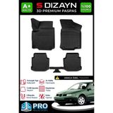 S-Dizayn Seat Leon 3D Pro Havuzlu Paspas 1999-2005 A+ Kalite - Siyah