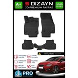 S-Dizayn Seat Leon 3D Pro Havuzlu Paspas 2012-2020 A+ Kalite 3DS-SDZ010 - Siyah
